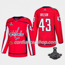 Adidas Maillot de Hockey Washington Capitals Nicklas Backstrom 43 Rouge 2018 Stanley Cup Champions Authentic - Homme